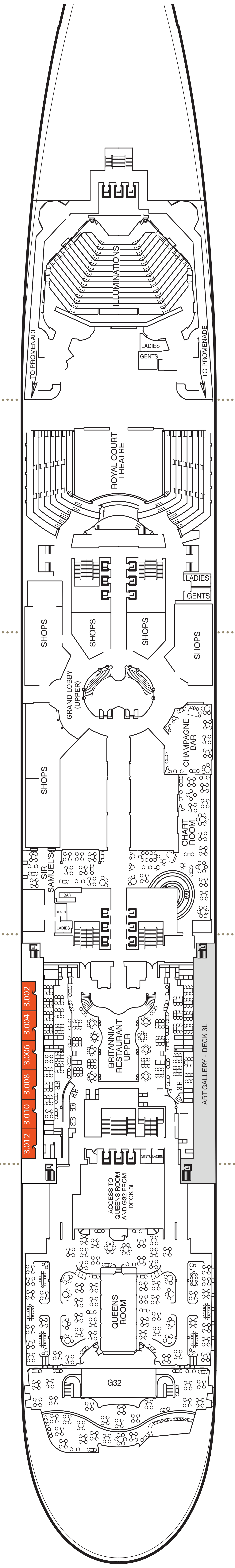 Deck 3 plan, front half