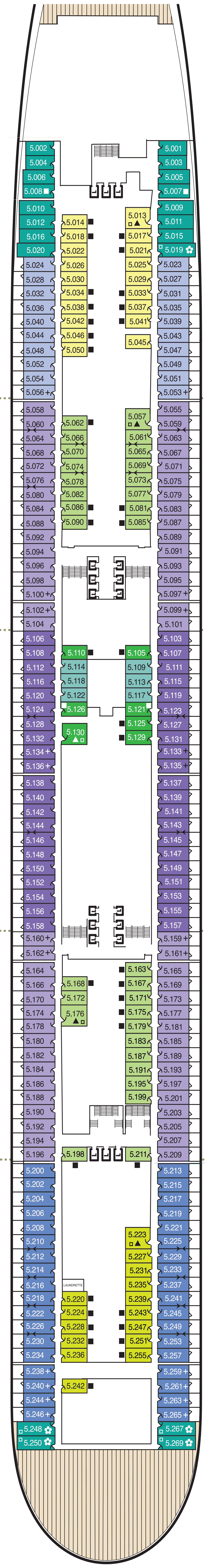 Deck 5 plan, front half