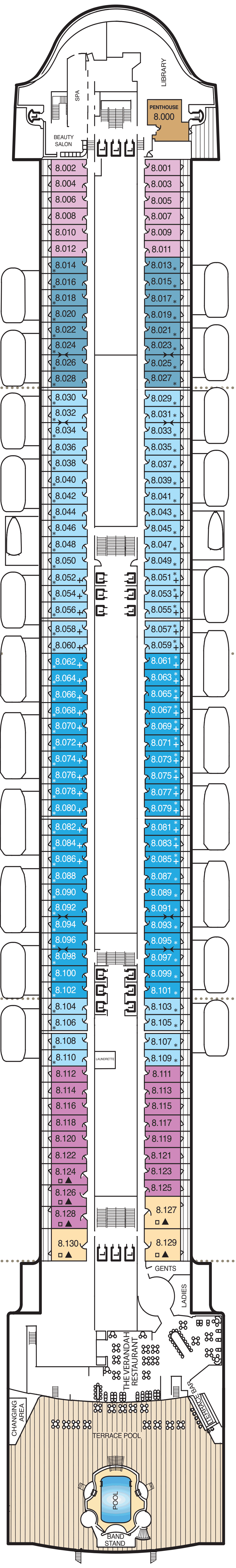 Deck 8 plan, front half