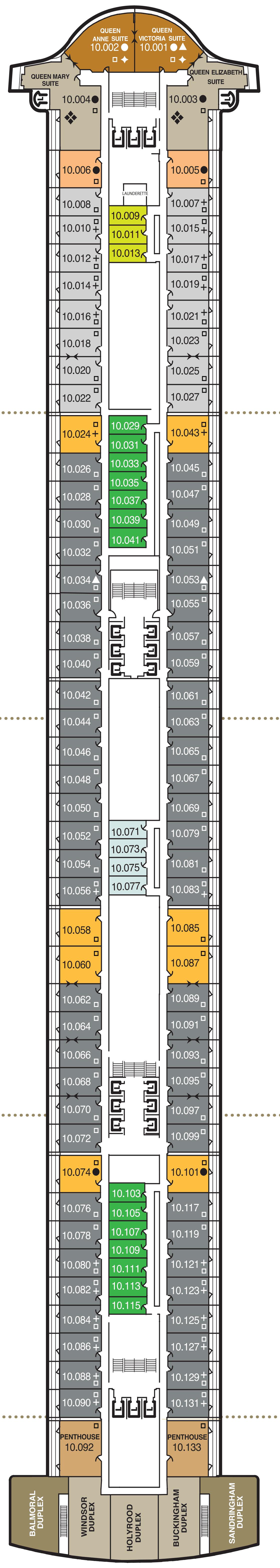 Deck 10 plan, front half