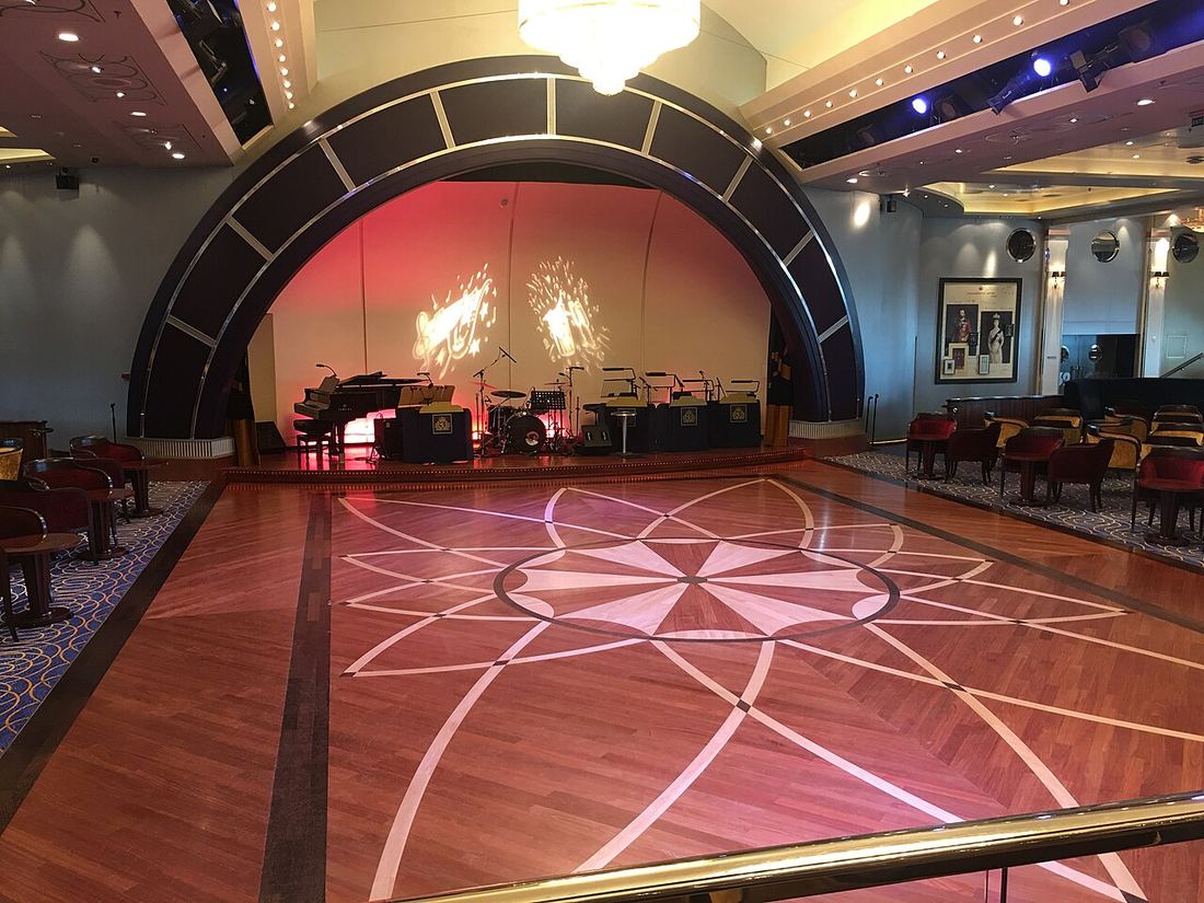 The Queens Room ballroom aboard Queen Mary 2